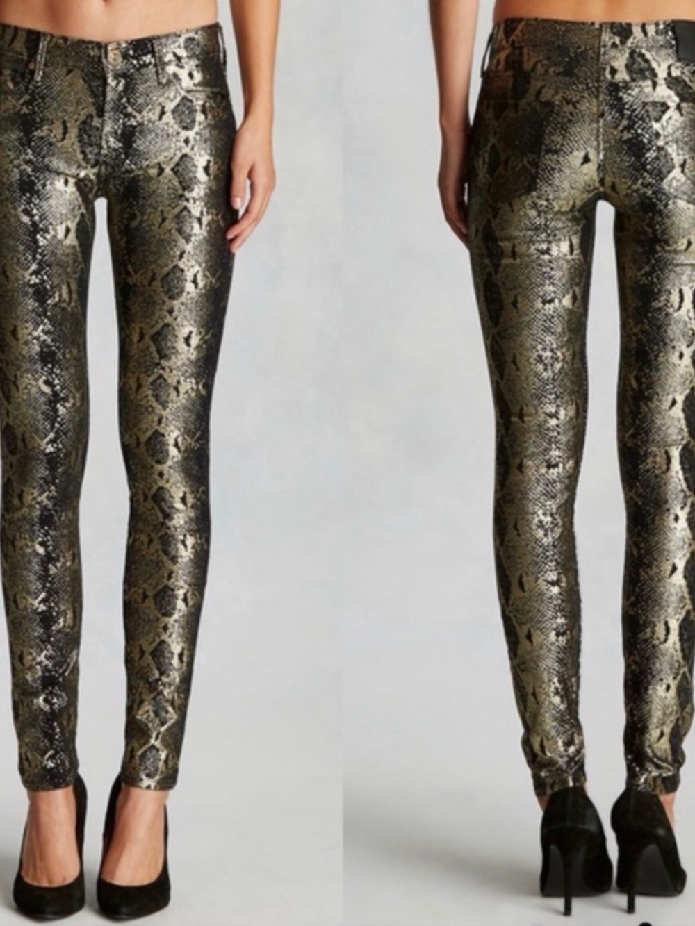 True Religion The Runway Moto Legging Halle Mid-Rise Super Skinny Snake (26) - Picture 2 of 13